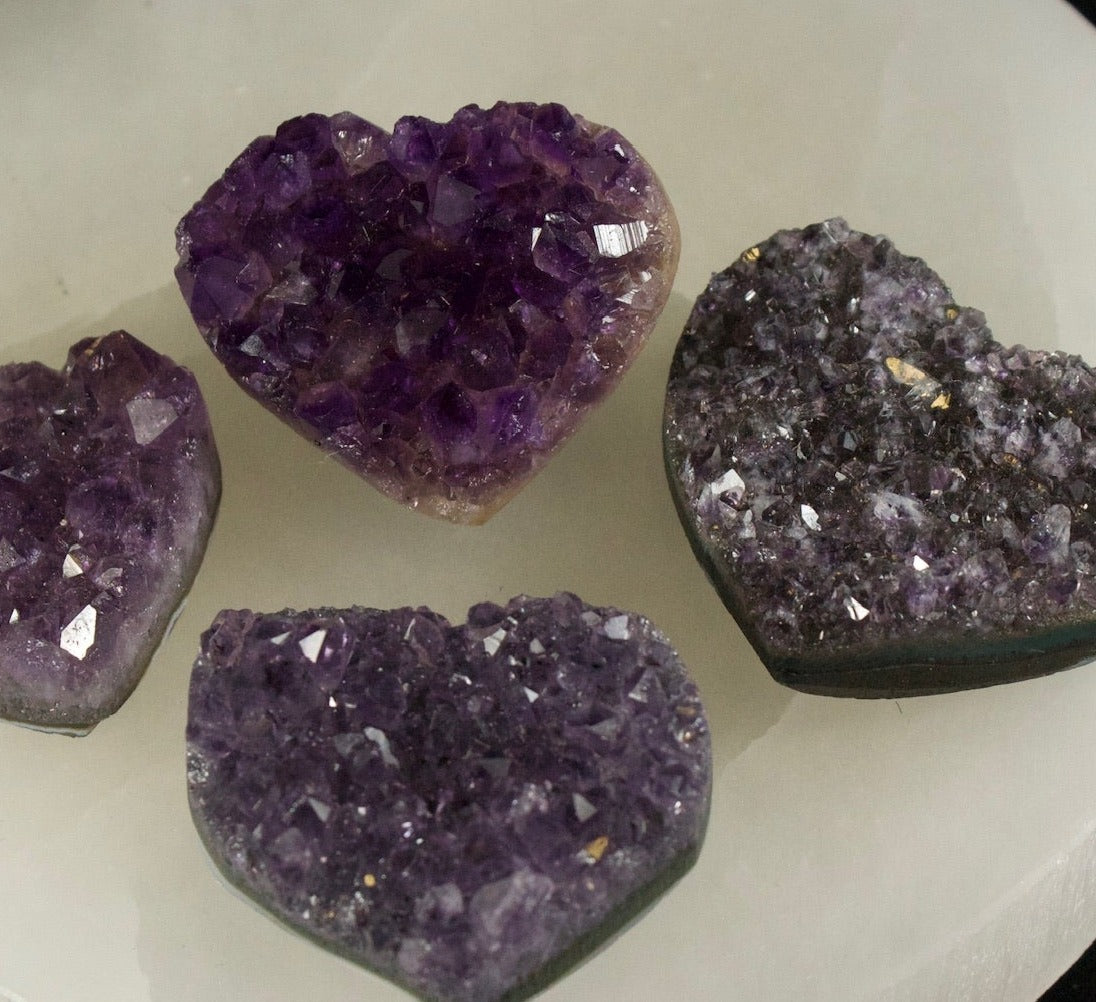 Amethyst Cluster Heart