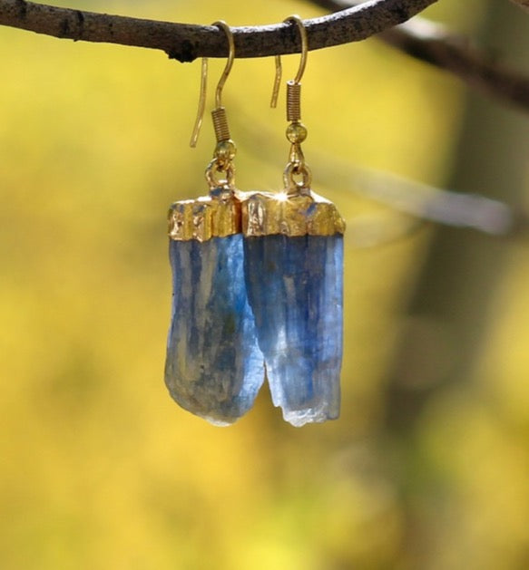 Raw Gemstone Dangle Earrings