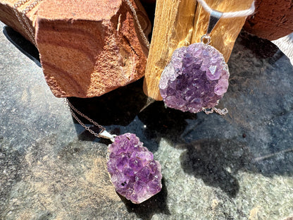 Amethyst Cluster Necklace