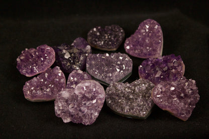 Amethyst Cluster Heart