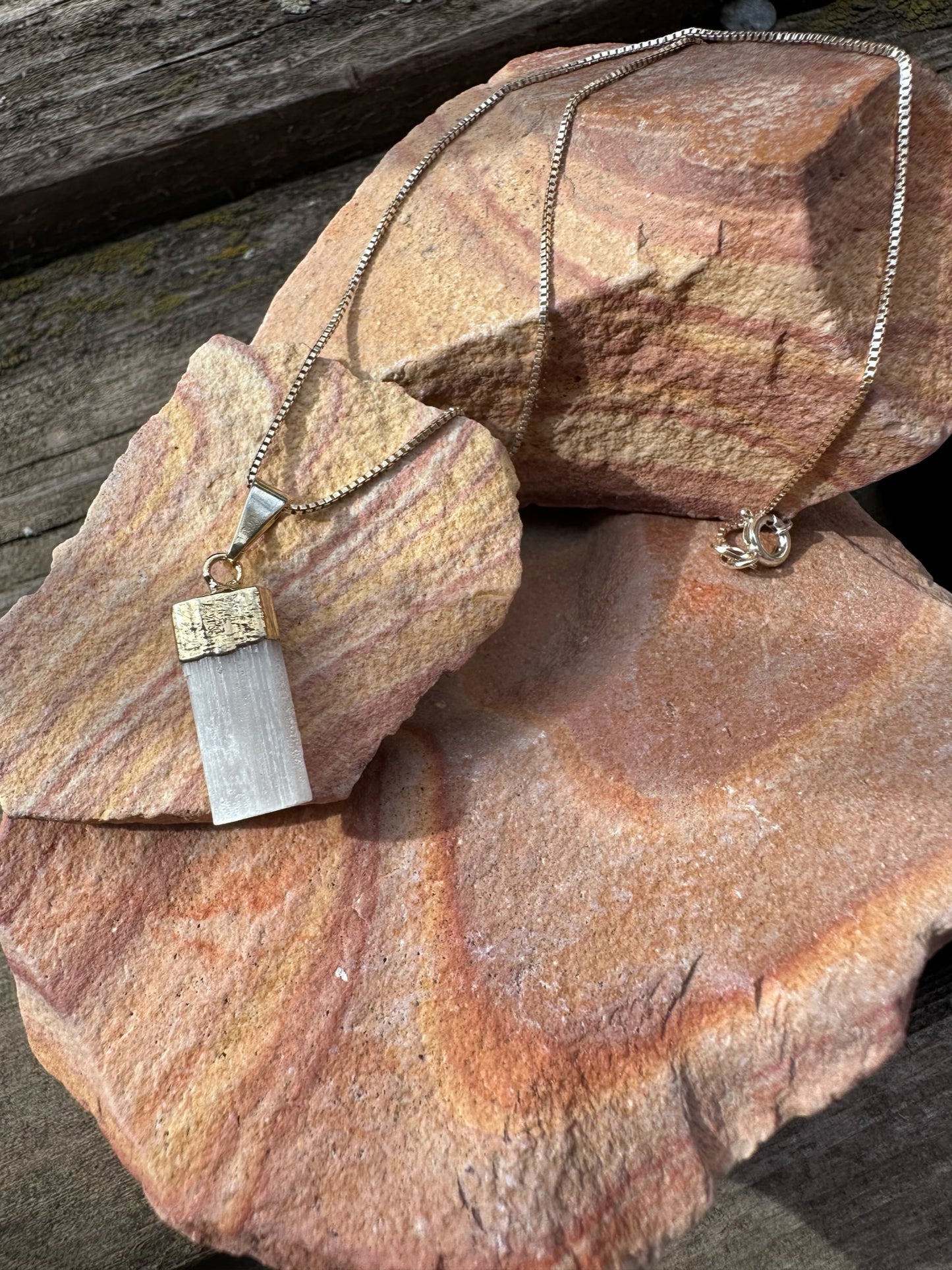 Selenite Pill Pendant