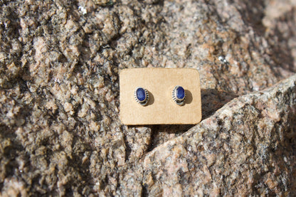 Faceted Gemstone Stud Earrings