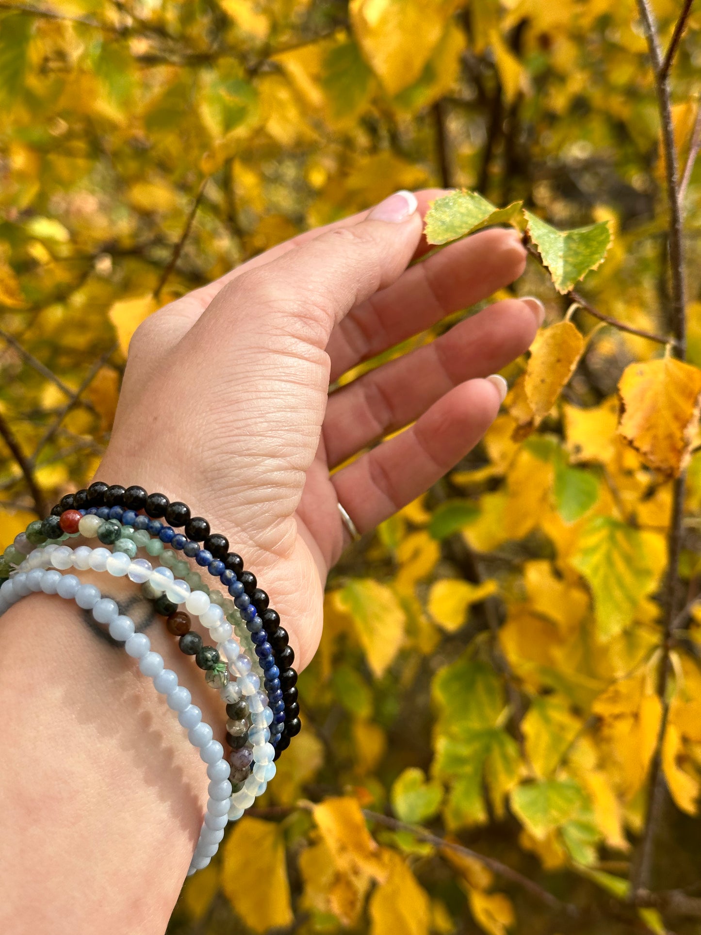 Gemstone Beaded Bracelets (4 mm)