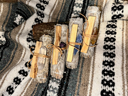 Gemstone Smudging Bundles